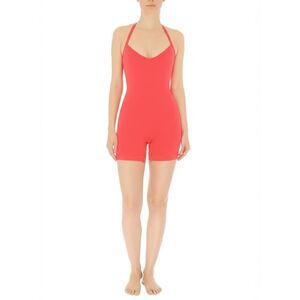 NWT lulucheri Womens XS-S Radiant  Seamless Ribbed Halter Romper Activewear